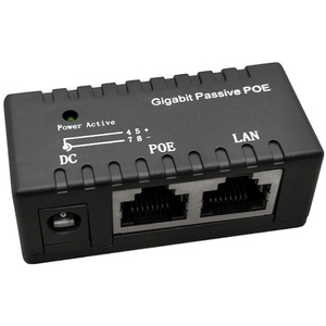 Inyector de entrada de CC de 12v, alimentación sobre ethernet, gigabit activo poe - Product Image 1