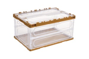 プラスチック製折りたたみ式収納コンテナ収納ボックスセット収納ボックス & ビン長方形モダン多機能 - Product Image 3