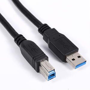 USB 2.0 3.0 AM ถึง BM เครื่องพิมพ์สายชาร์จ USB3.0 ชาย Type B ชายชาร์จการถ่ายโอนข้อมูลสําหรับเครื่องพิมพ์คอมพิวเตอร์ 1 M สีดํา - Product Image 1