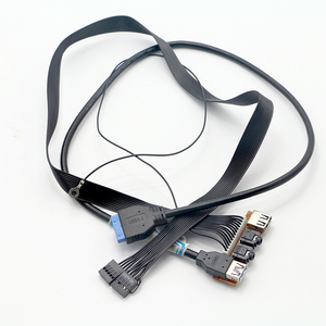 Salida de entrada de micrófono de Audio, doble USB, carcasa de ordenador, Panel frontal, Cable de placa base - Product Image 4