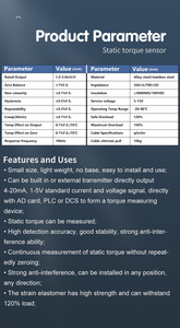 Độ chính xác cao tĩnh cảm biến mô-men xoắn đầu dò 0.1-5kn. M tĩnh cảm biến Xoắn kỹ thuật lực quay - Product Image 6