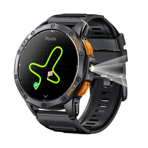K67スマートウォッチ男性血圧BTコール1.43インチアモルドスクリーンIP68防水コンパスGPSスポーツスマートウォッチLEDライト付き - Product Image 1