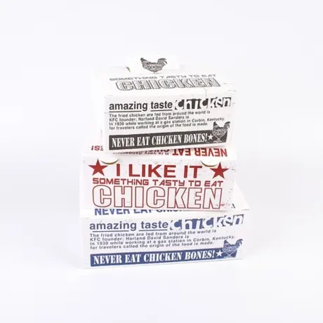 Günstige benutzer definierte Fast Food Fried Chicken Wing Verpackungs box Take Away Box mit Falten