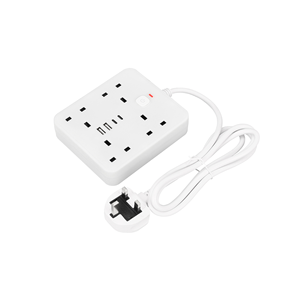 Enchufe universal Protección contra sobretensiones Enchufe de extensión de tira de alimentación multifuncional de escritorio con 4 tomas de corriente - Product Image 1