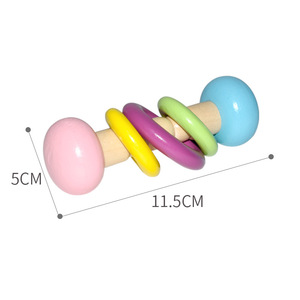 Ahşap yürümeye başlayan bebek çıngıraklar setleri kolu emniyet erken eğitim müzikal çocuk odası el çan Bebe oyuncaklar çocuklar için erkek kız - Product Image 5