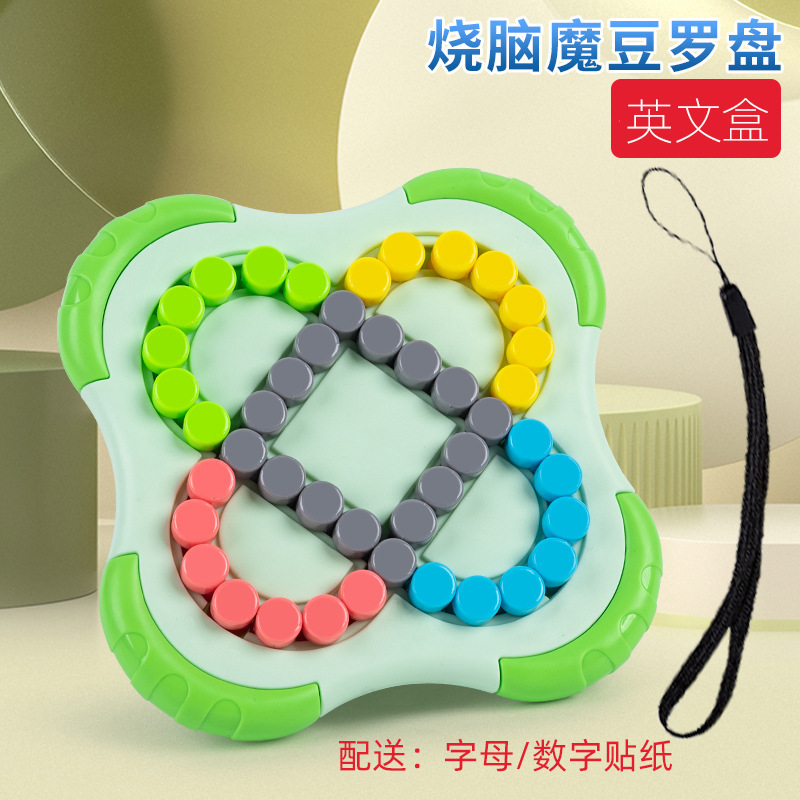 Five-color ball bearing compass with English box blue