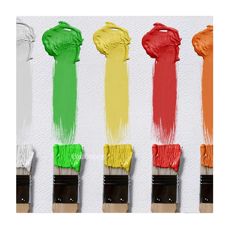 Emulsión de pintura acrílica Set Acuarela Acrílico Gouache Pintura al óleo 12 colores Pintura acrílica permanente