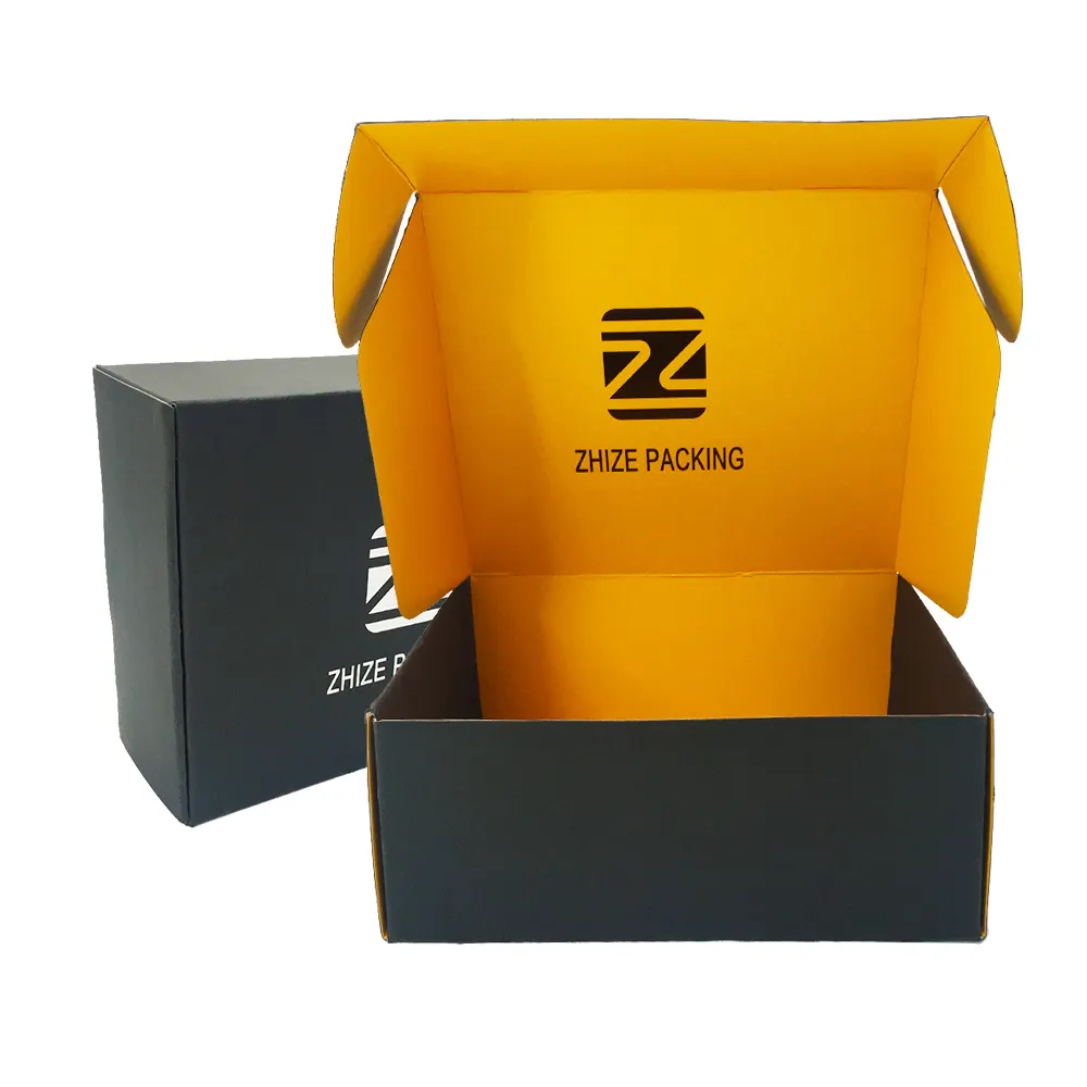 Scatole d'imballaggio di carta Kraft del regalo dei gioielli dei cartoni di trasporto del cartone nero di progettazione su ordinazione all'ingrosso di Logo