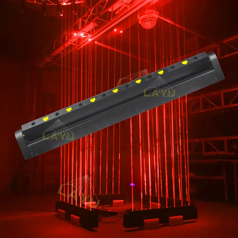 Luz laser vermelha e verde para boca p08, luz azul ou rgb com 8 feixes de movimento para dj, show de eventos, discoteca