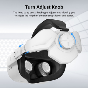 สําหรับ Oculus Quest 2 เพิ่มอุปกรณ์ติดตั้ง สายรัดแว่นตา VR ปรับได้สบาย ป้องกันหนังศีรษะ ไม่ง่ายที่จะตกออก ความสบายสูง - Product Image 5