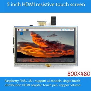 EParthub-Pantalla táctil Raspberry Pi de 5 pulgadas, pantalla LCD 3B +/4B