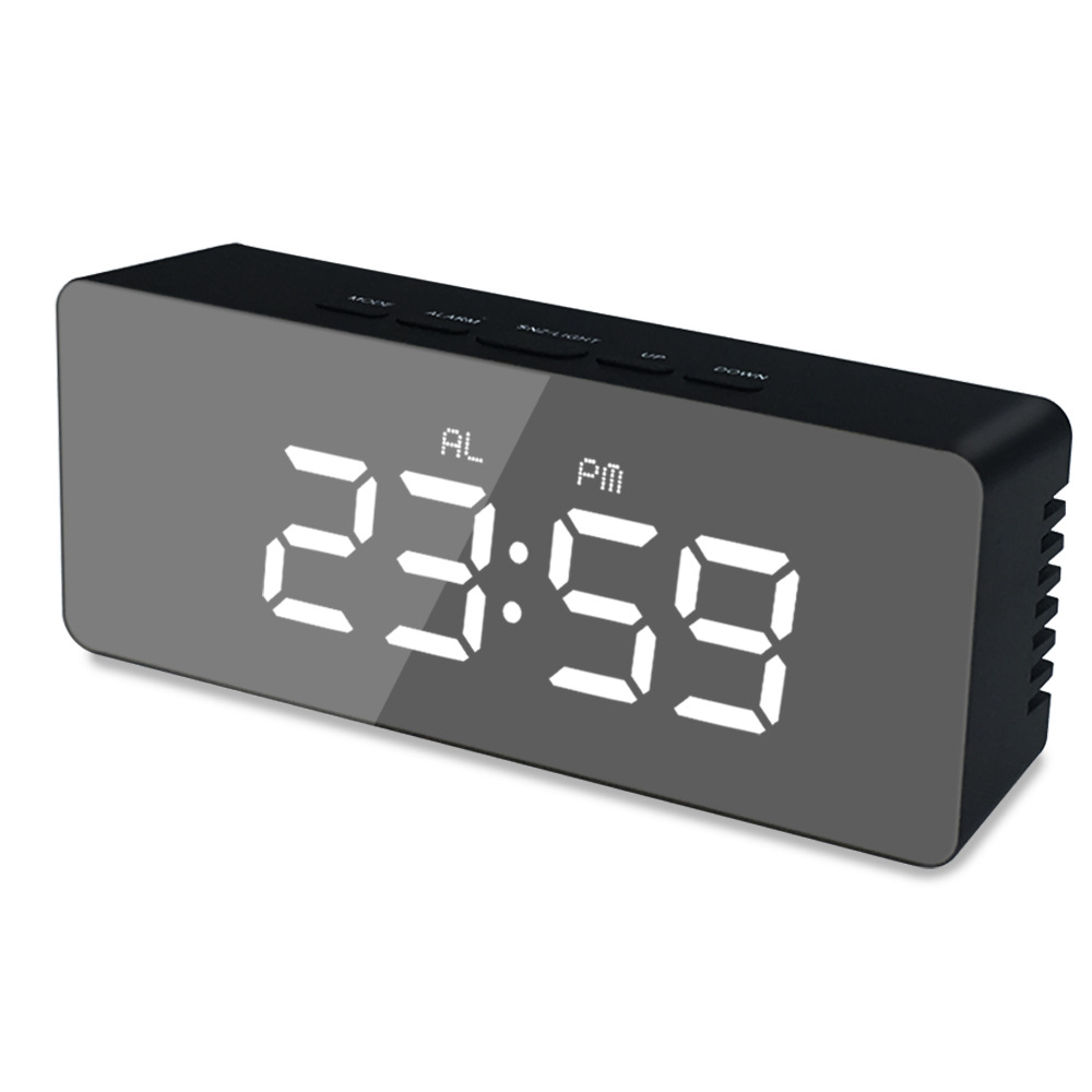 Black 2001 Mirror Clock