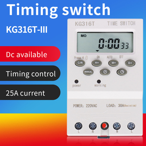 KG316T-III KG316T-X di buona qualità AC 110V 220V bianco digitale Microcomputer programmabile Timer interruttore di controllo - Product Image 6