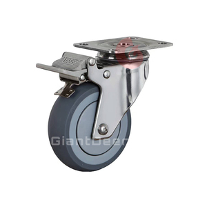 Tùy Chỉnh Chất Lượng Hàng Đầu 3Inch 4Inch 5Inch Xoay Bolt Lỗ Tpr Caster Bánh Xe Thép Không Gỉ Caster - Product Image 5