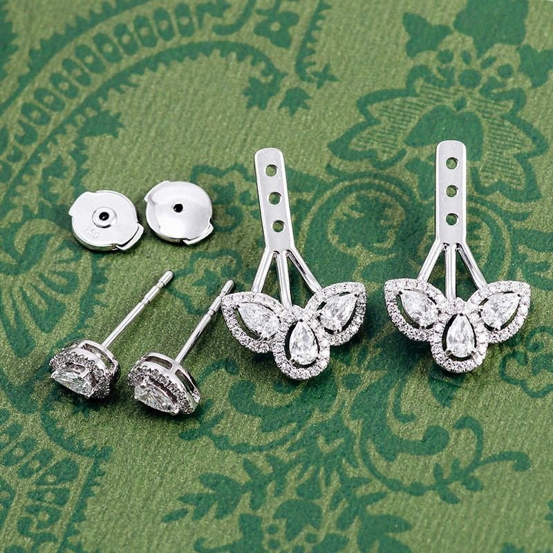 Or 18 carats avec diamant de laboratoire