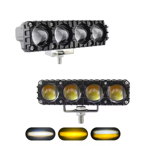 5 inç 4 led lens projektör motosiklet lamba spot çift renkli led sis farları motosiklet aydınlatma sistemi sis sürüş lambası - Product Image 4