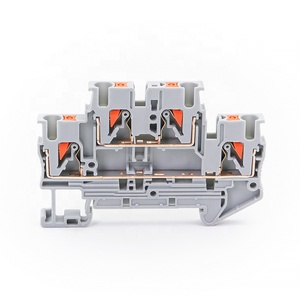 PTTB 2,5 26-12AWG 500V 22A gris Nivel de doble capa sin tornillos carril Din montado en Panel enchufe de resorte bloque de terminales de alimentación - Product Image 3