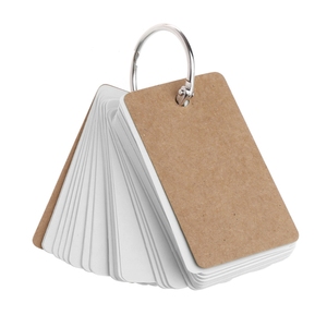迷你记事本牛皮纸活页夹戒指易翻转闪存卡学习记事本DIY文具送货 - Product Image 2