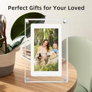 Оптовая Продажа с фабрики, индивидуальная цифровая фоторамка с Wi-Fi, цифровая фоторамка с движением, видео и фото, прозрачная акриловая цифровая фоторамка - Product Image 4