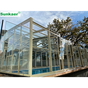 新设计专业泳池盖泳池外壳伸缩式外壳聚碳酸酯泳池外壳 - Product Image 4