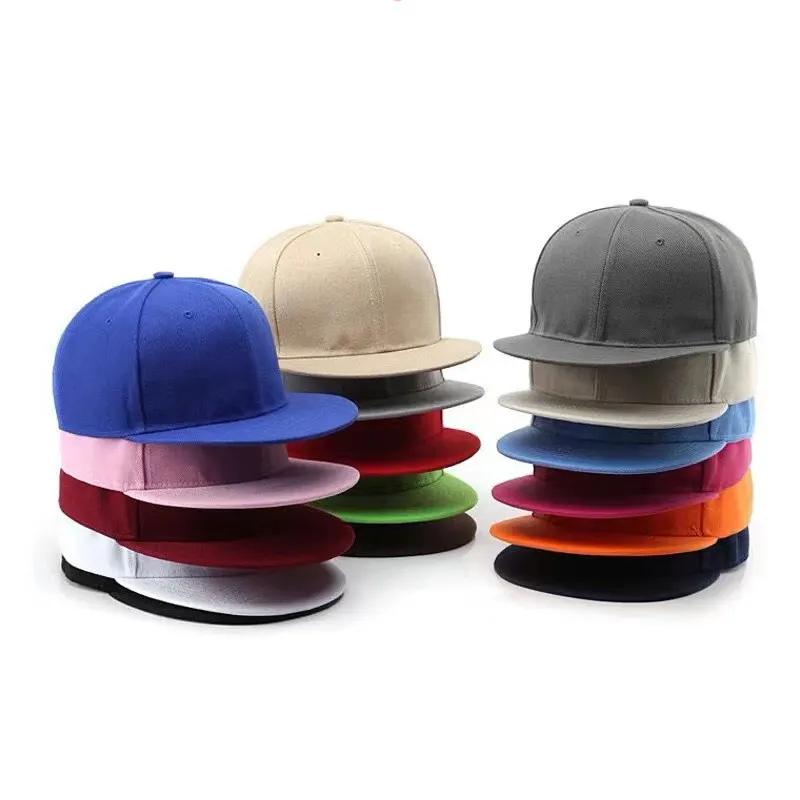 Модные супер хлопковые 6-панельные плоские полевые 100% Полиэстеровые бейсболки и шляпы