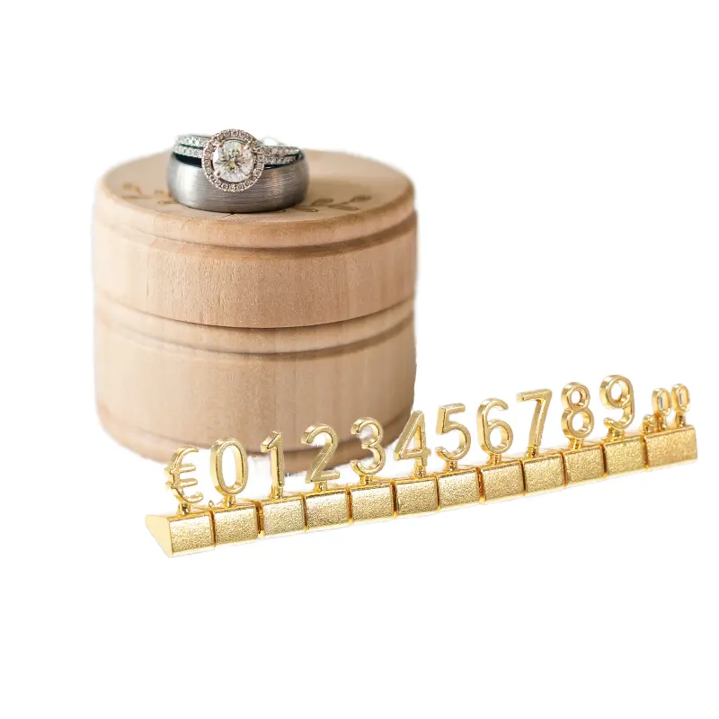 Gioielli in metallo regolabile orologio espositore Tag per gioielli/orologi negozi di gioielli in oro espositore con figura teca