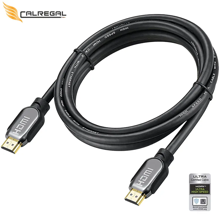 Cavo personalizzato lungo 1m 1.5m 2m 3m 5m HDMI a HMDI puro rame privo di ossigeno 24k placcato in oro 2.1 8K cavo HDMI