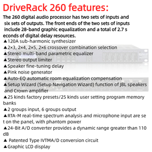 Paulkitson Professional <strong>Audio</strong> Processor DBX 260 2 <strong>Input</strong> 6 <strong>Output</strong> DSP <strong>Audio</strong> Equipment with Metal Construction