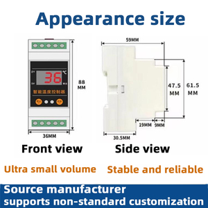 12V Power Supply+1 Relay Output Rail Type <strong>Digital</strong> <strong>Display</strong> Adjustable Temperature <strong>Controller</strong> Regulator - Product Image 3
