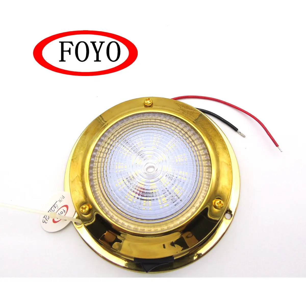 Foyo Brand Hot Sale Marine Brass 4 Inch 12V LED Dome Light Cool White Ceiling Lamp for Boat and Kayak