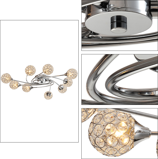modern crystal ceiling light