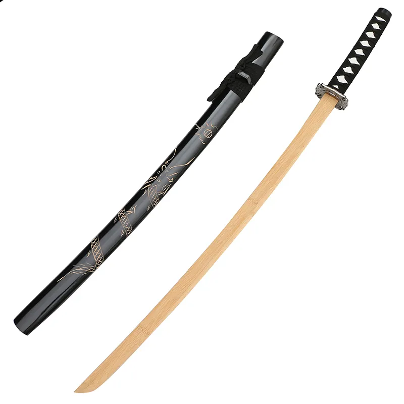 Spada pratica di qualità eccellente con guaina spada in legno puntelli anime spada in legno