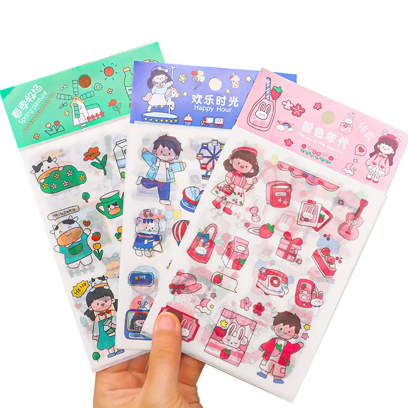 Hersteller Custom Hersteller Custom Vinyl Kawaii Korean Kiss Cut Sticker Sheets Drucken