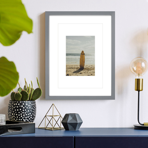 11x14 Picture <strong>Frame</strong> 8x10 with Mat or 11x14 Without Mat Minimalist Style Photo <strong>Frame</strong> with Grey for Wall Mounting Display - Product Image 6