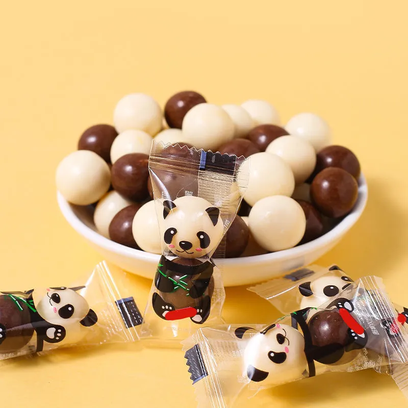 2 paquetes de chocolate Panda estampado leche chocolate frijoles chocolates y dulces