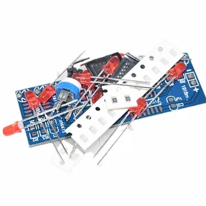 NE555 + CD4017 elektronik bileşenler DIY kiti elektronik üretim paketi için LED akış işık koşu - Product Image 3
