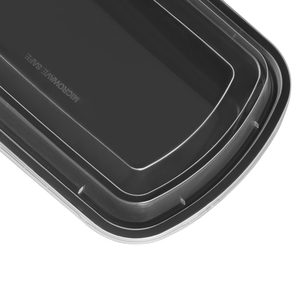 Tiya Moldeo por inyección Rectangular Contenedor de alimentos desechable Contenedor de almacenamiento de alimentos de plástico PP con tapas - Product Image 2