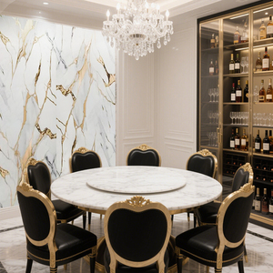 Grey đá cẩm thạch UV Panel tường noiseblock Core coffeeproof bề mặt cho nhà văn phòng và nhà hàng gian hàng ngăn nhanh chóng nâng cấp - Product Image 5