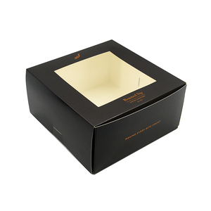 กล่องเค้กคัพเค้กแบบย่อยสลายได้ทางชีวภาพ12X12X12พร้อมหน้าต่าง <span class=keywords><strong>PVC</strong></span> สำหรับจัดเลี้ยงอาหาร - Product Image 1