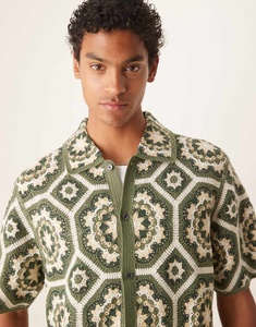 Mens dệt kim bốn lá cỏ ba lá <span class=keywords><strong>Crochet</strong></span> in áo sơ mi <span class=keywords><strong>Crochet</strong></span> Bông Áo len Rỗng ra <span class=keywords><strong>Crochet</strong></span> quần áo - Product Image 4