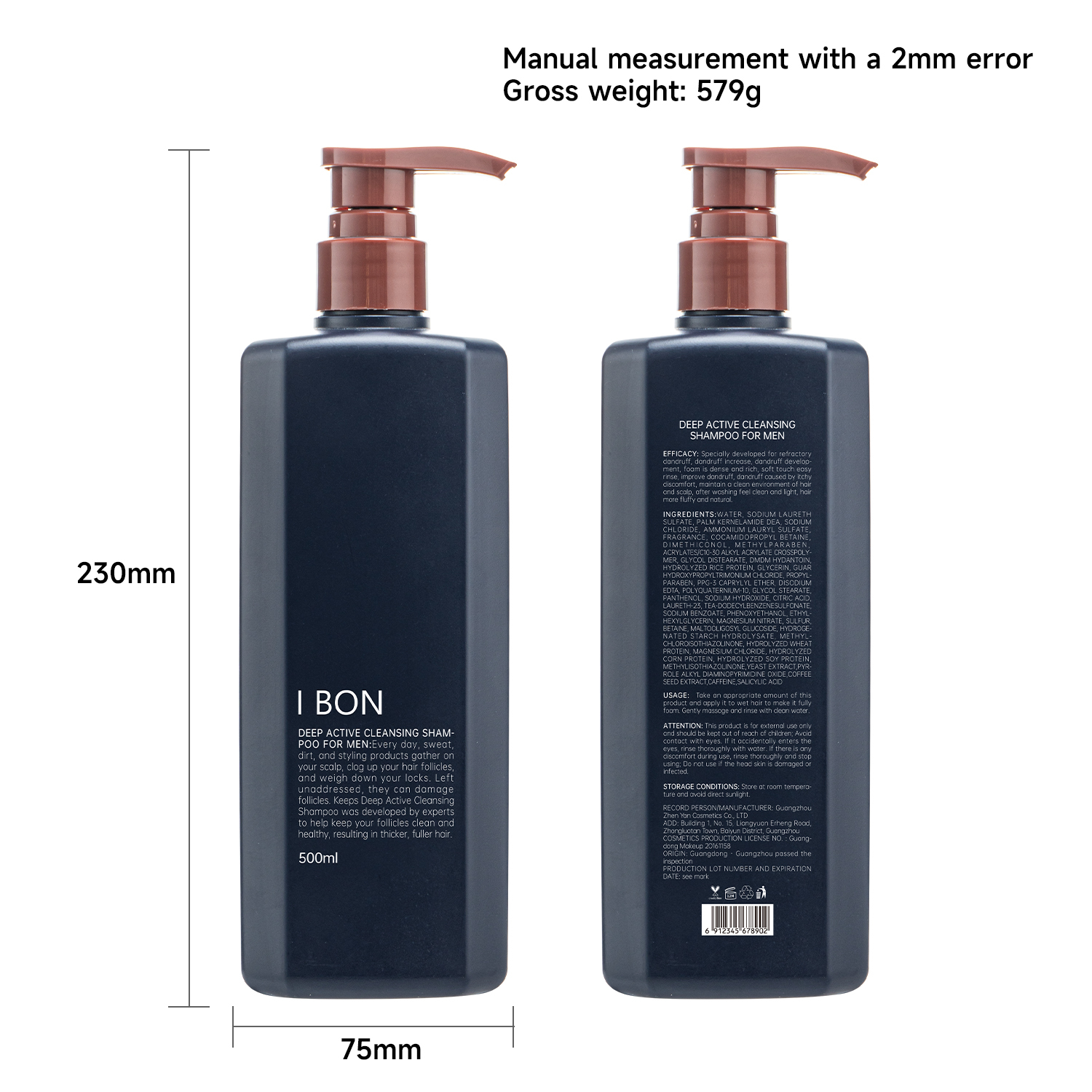 Shampoing Nettoyant Actif Profond pour Homme 500ml