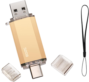 USB <strong>Flash</strong> Drive Flashdrives Memory Stick Champagne Gold Black Bi-directional Interface Type-<strong>C</strong> Usb Send <strong>a</strong> Lanyard Free Sample 2gb - Product Image 1