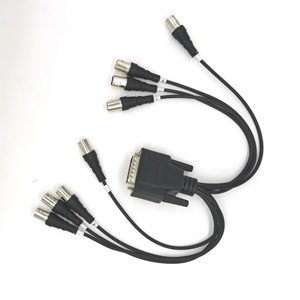 Audio and Video Capture Line Computer <strong>Monitoring</strong> Connection DB15 Male to 8 <strong>BNC</strong> Female Cable - Product Image 1