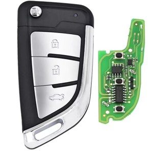 Xhorse VVDI <strong>Key</strong> Tool VVDI2 <strong>Flip</strong> Remote <strong>Key</strong> 3 Silver Buttons Knife Type with Super Transponder Vehicle <strong>Keys</strong> XEKF21EN - Product Image 3