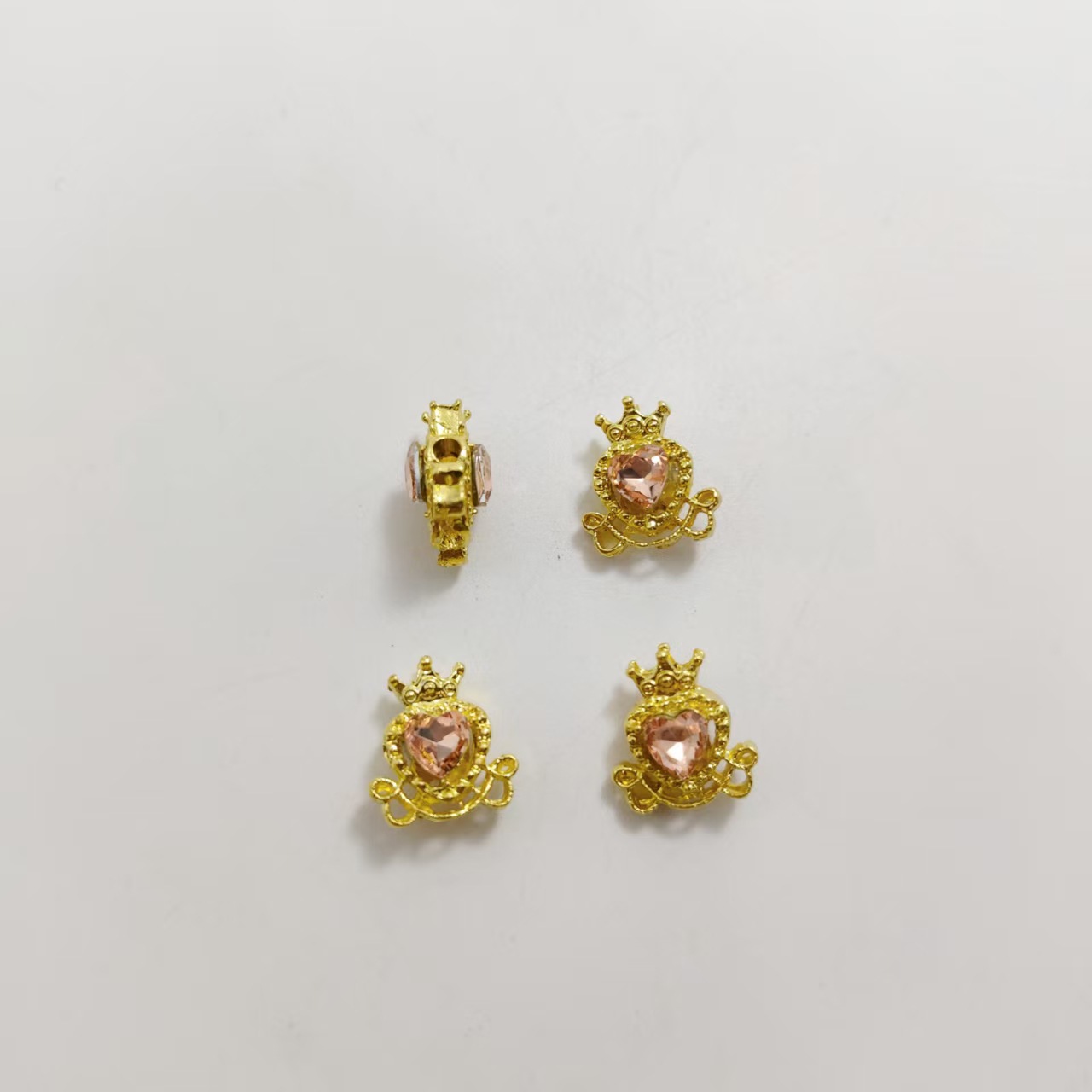Gold-plated peach diamond
