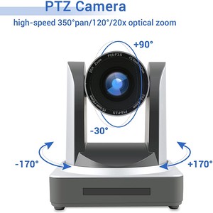 PTZOptics canlı akış kameralar-PTZ video konferans kameraları ile SDI, hdmi ve IP kontrolü + PoE (20X-SDI, gri) - Product Image 2