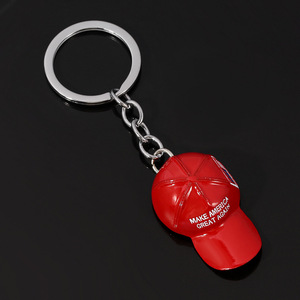 <strong>Red</strong> Baseball Cap Keychain USA Flag <strong>Key</strong> Ring American Hat Keychain for Car and <strong>Keys</strong> - Product Image 5
