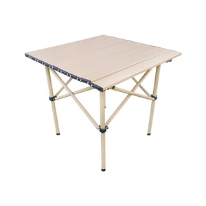 Cặp Gấp Di Động Ngoài Trời Bằng Nhôm Ghế Gấp Bốn Chỗ Và Bàn Cắm Trại Dã Ngoại Nhỏ Bằng Nhôm Với 4 Chỗ Ngồi Giao Dịch - Product Image 2