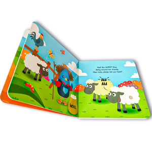 Custom Farm Animals Song Button Board Book con Sound Book per bambini apprendimento precoce cantando-lungo l'audiolibro - Product Image 4