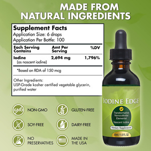 OEM Iodine Edge Organic nascent Advanced Iodine liquid Drops for Thyroid Supportブーストされたエネルギー認知機能と免疫 - Product Image 2